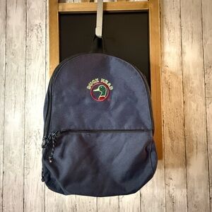 Vintage Rare Duck Head Backpack Book Bag Front Zipper Pocket Navy Blue